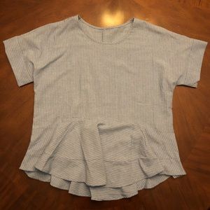 NWOT Romwe cute ruffled bottom tee shirt